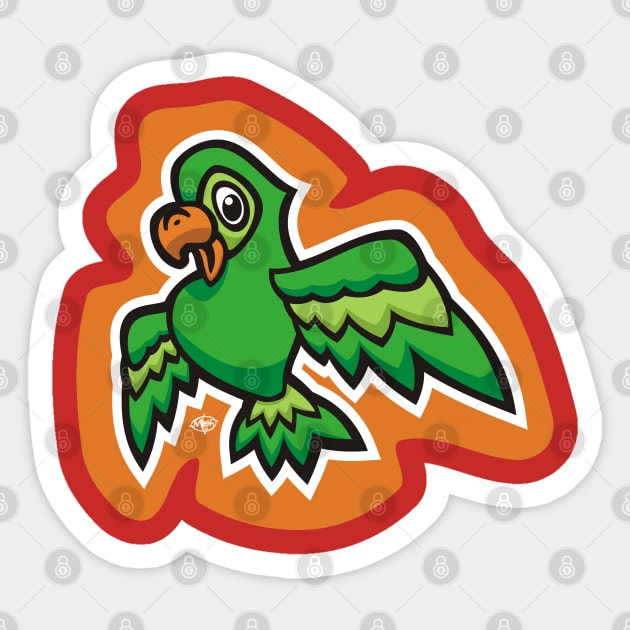 Little Green Parrot Sticker by MBK